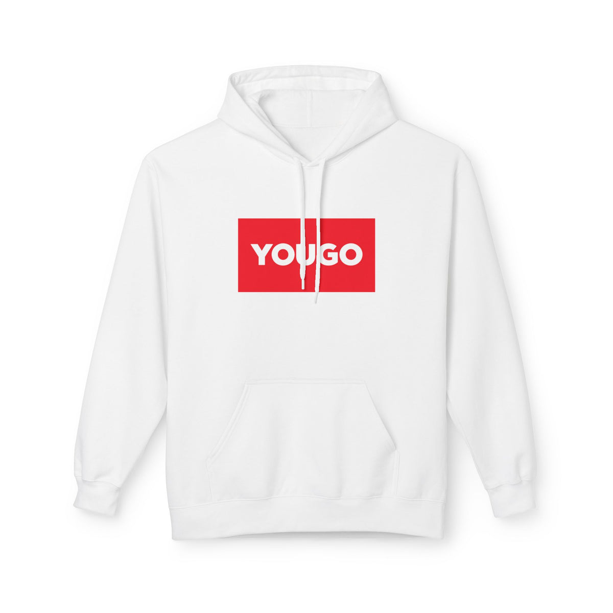 YOU GO Red Logo Hoodie — Bold Graphic Streetwear Pullover