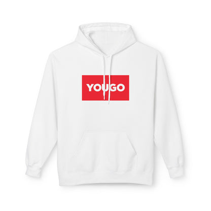 YOU GO Red Logo Hoodie — Bold Graphic Streetwear Pullover