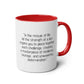 Lion Mosaic Design and Quote Mug, 11oz