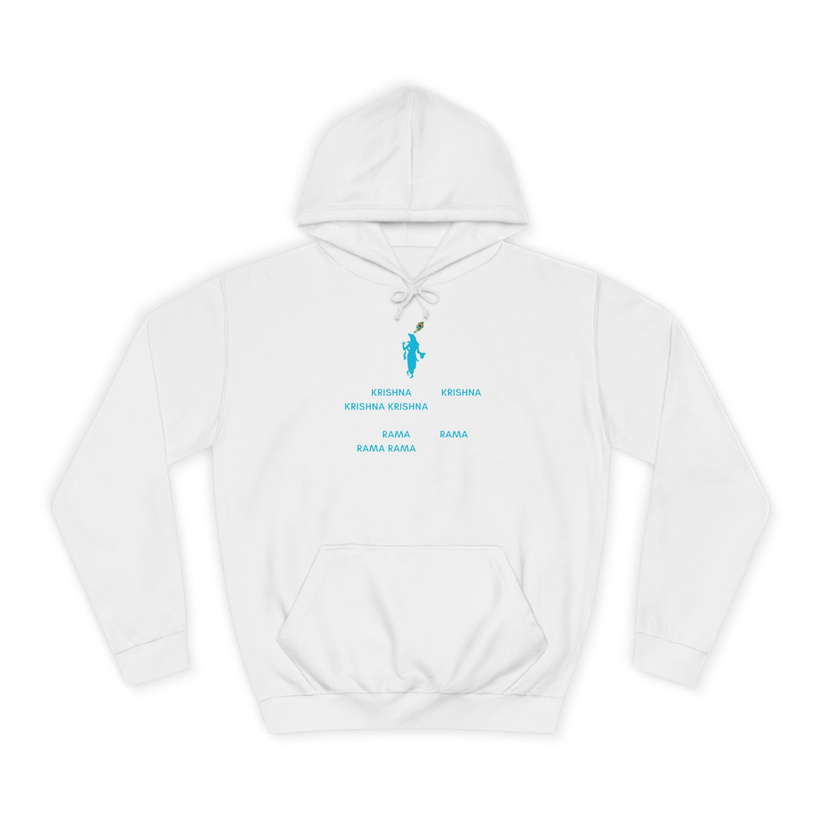 Unisex College Hoodie with Krishna Design - Perfect for Festivals and Everyday Wear - Conscience Garment