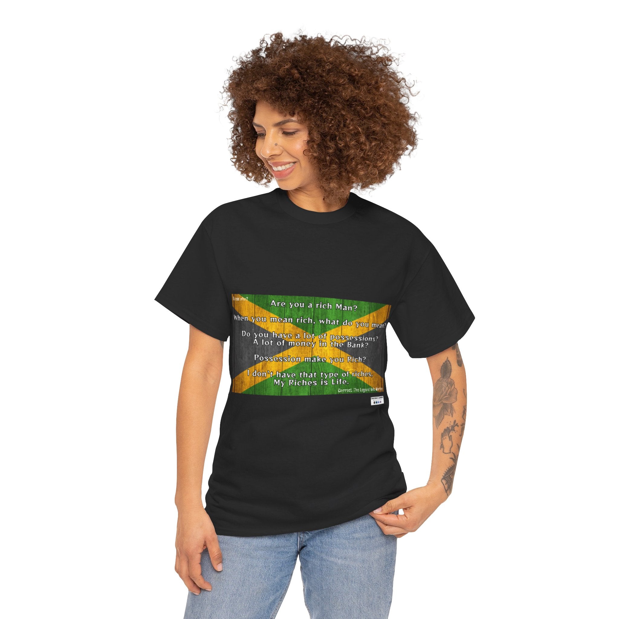 Bob Marley, T shirt, Jamaica, Flag, Gift, Mindfulness, Motivation, Inspiration, Conscience Garment, Wearing, Positive, White